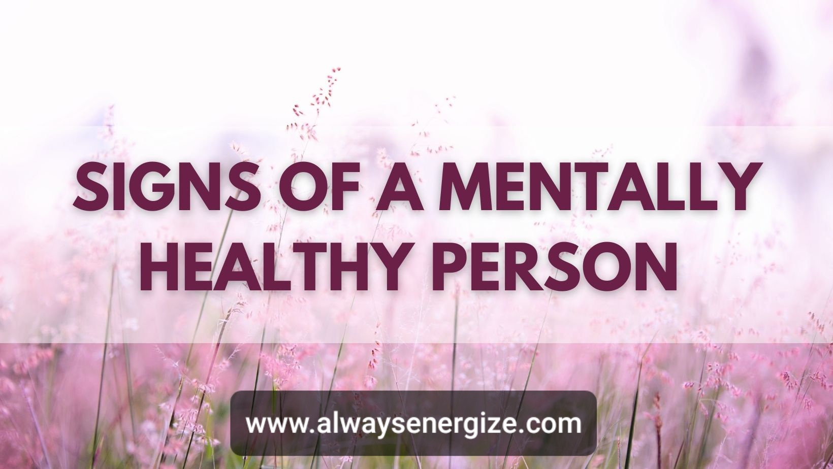 10 characteristics of mentally healthy person